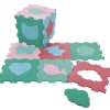 Tapis puzzle mousse 9 dalles 30,5x30,5cm avec formes détachables
