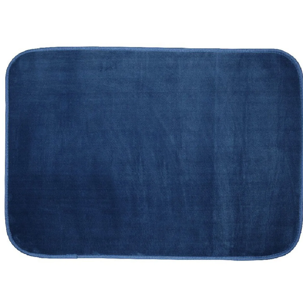 Tapis rectangle bleu marine