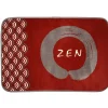 Tapis rectangle rouge design zen