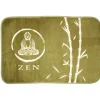 Tapis rectangle vert et blanc design zen