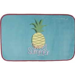 Tapis rectangulaire bleu Sweet summer motif ananas