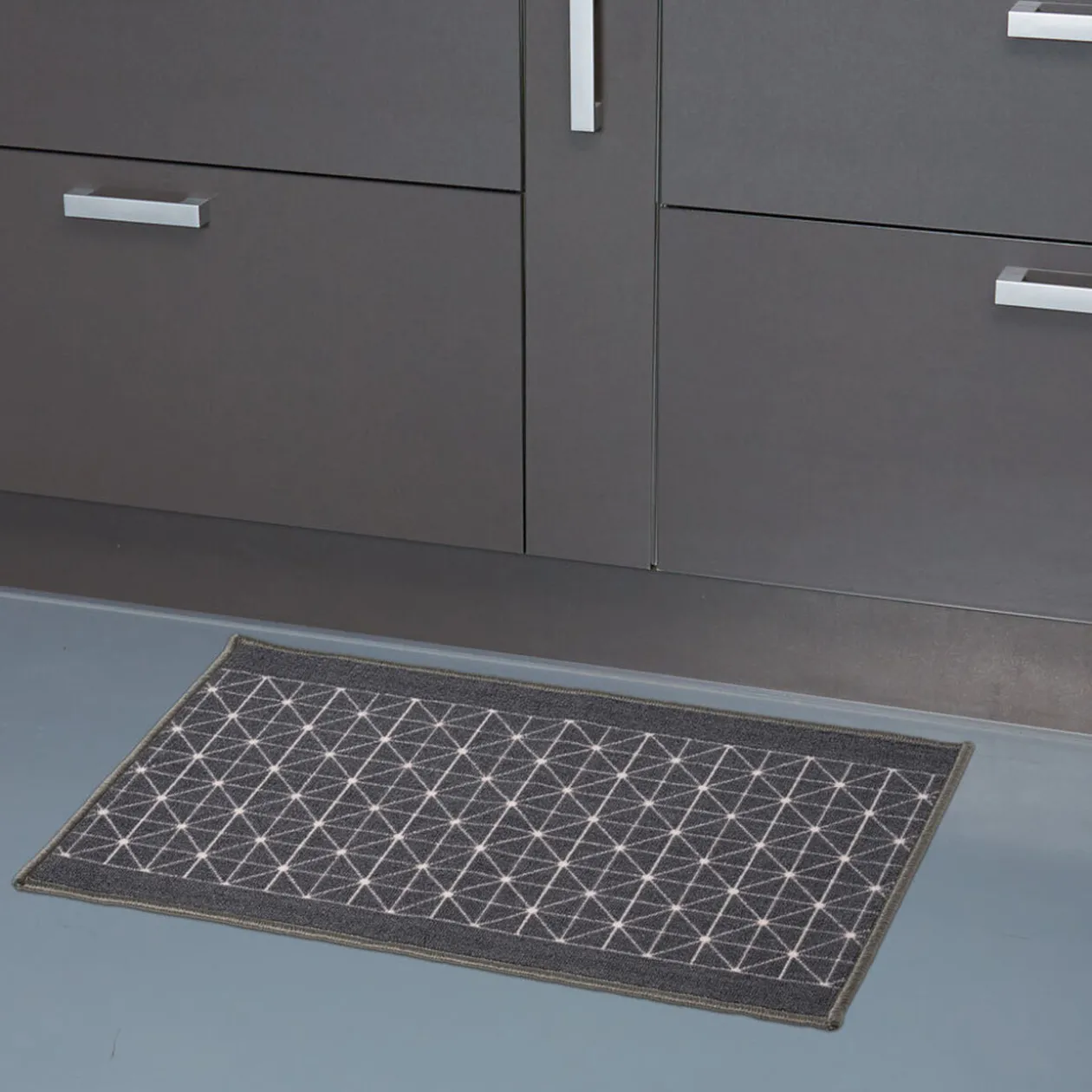 Tapis rectangulaire cosy gris