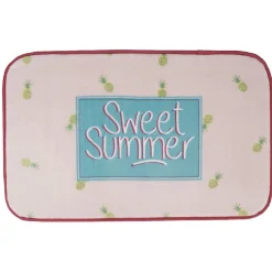 Tapis rectangulaire rose Sweet summer motif ananas
