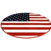 Tapis rond design drapeau USA