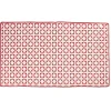 Tapis réversible bicolore rouge et blanc