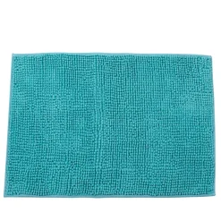 Tapis salle de bain chenille bleu
