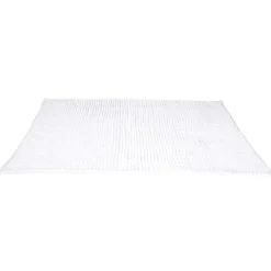 Tapis salle de bain chenille blanc