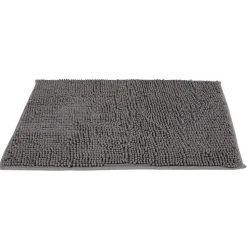 Tapis salle de bain chenille gris