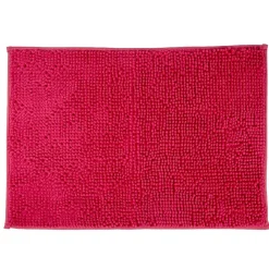 Tapis salle de bain chenille rose