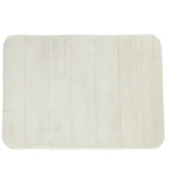 Tapis salle de bain écru à mémoire de forme