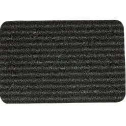 Tapis super grattant rayé noir