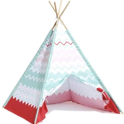 Tipi d’extérieur Adèle rose et bleu