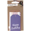 Étiquette cadeau décor violet x6
