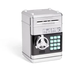 Tirelire coffre-fort 13,5x13,5xH19,5cm