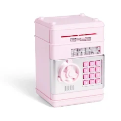 Tirelire coffre-fort 13,5x13,5xH19,5cm