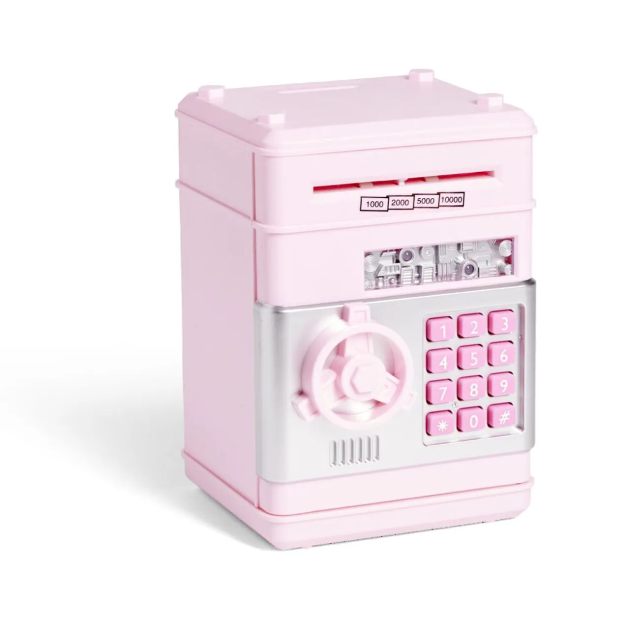 Tirelire coffre-fort 13,5x13,5xH19,5cm