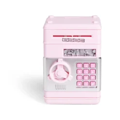 Tirelire coffre-fort 13,5x13,5xH19,5cm