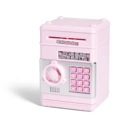 Tirelire coffre-fort 13,5x13,5xH19,5cm