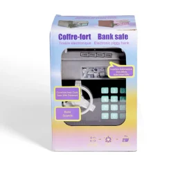 Tirelire coffre-fort 13,5x13,5xH19,5cm