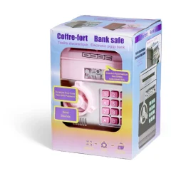Tirelire coffre-fort 13,5x13,5xH19,5cm