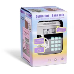 Tirelire coffre-fort 13,5x13,5xH19,5cm