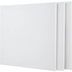 Toile à peindre carrée blanche x3