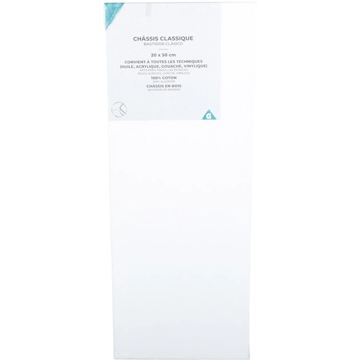 Toile à peindre sur châssis 20 x 50 cm