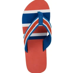 Tong Homme motif rayé rouge et bleu T41/46