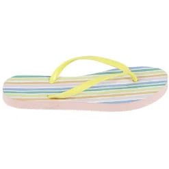 Tong pour femme à rayures multicolores taille 38/39