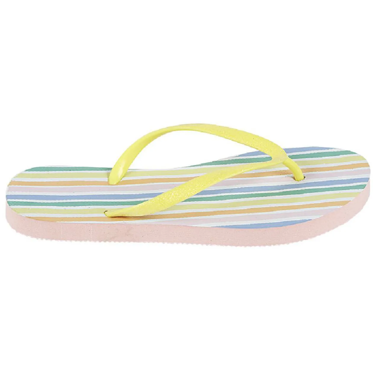 Tong pour femme à rayures multicolores taille 38/39