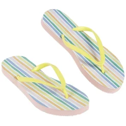 Tong pour femme à rayures multicolores taille 40/41