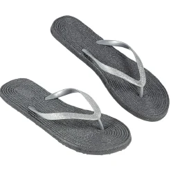 Tong pour femme gris pailleté taille 40/41