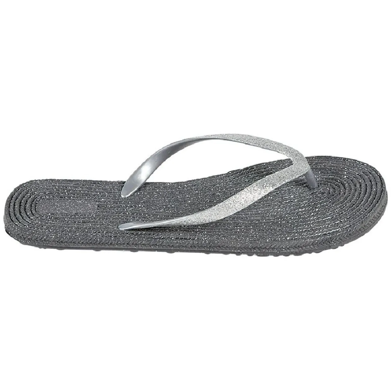 Tong pour femme gris pailleté taille 40/41