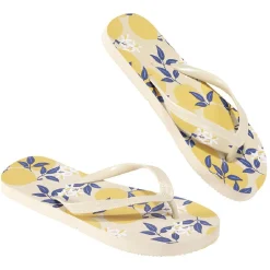 Tongs Femme plastique jaune imprimé citron provençale T36/37