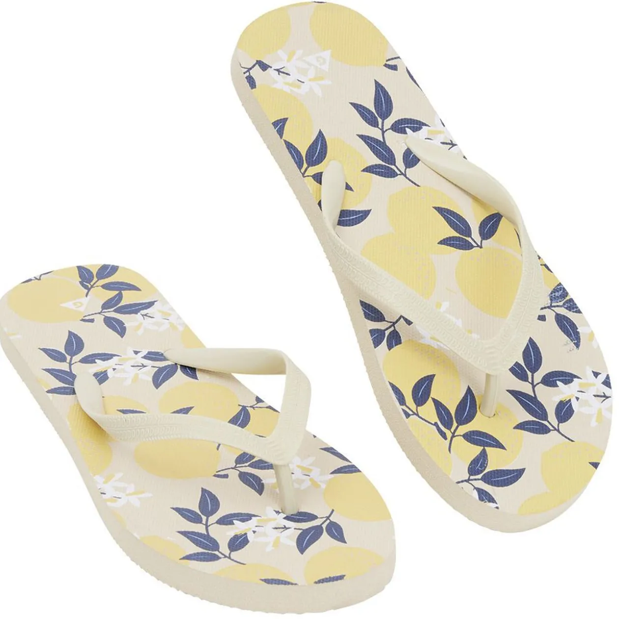 Tongs Femme plastique jaune imprimé citron provençale T40/41