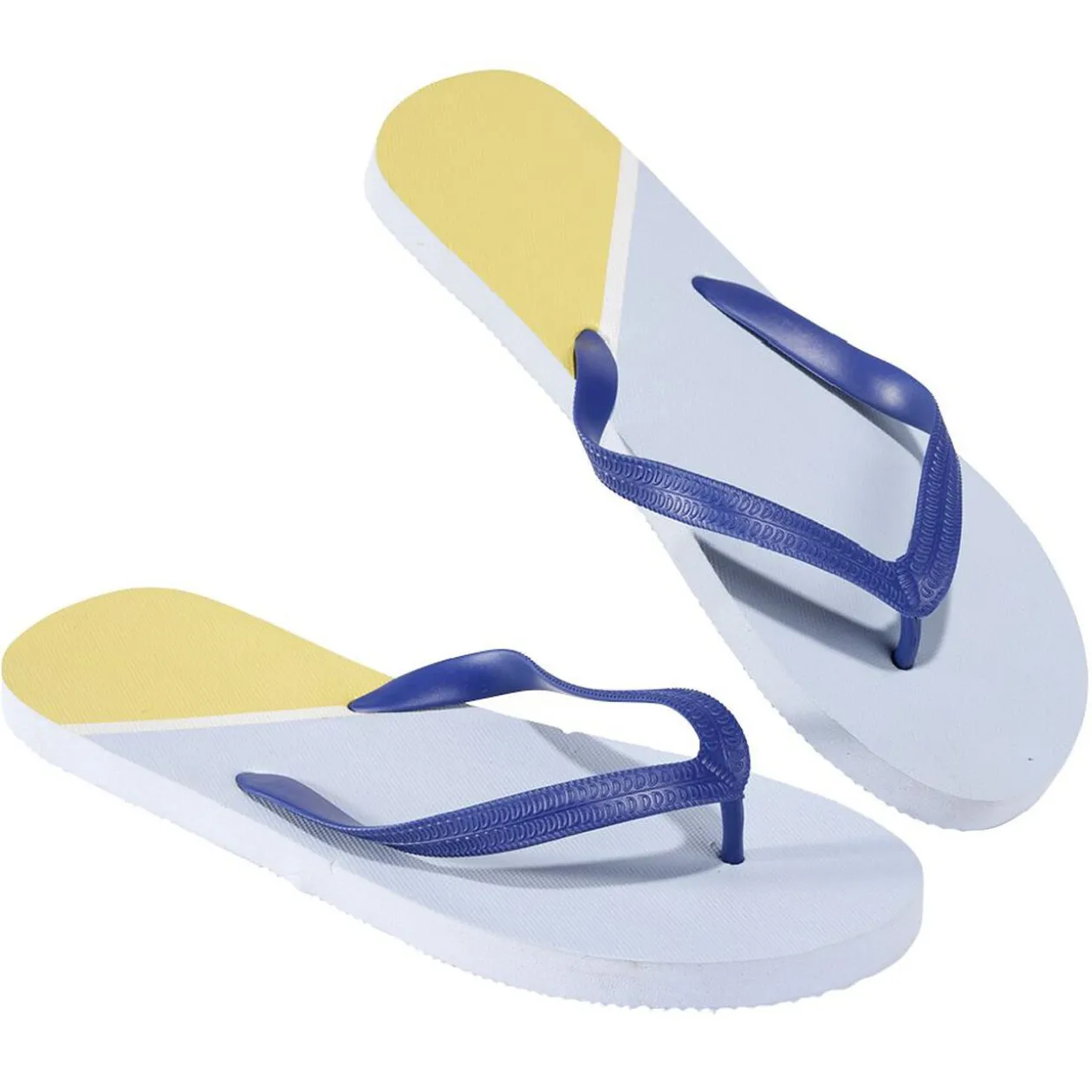 Tongs Homme plastique bleu et jaune 42/43