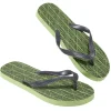 Tongs Homme plastique motif aztèque bicolore vert et noir 42/43