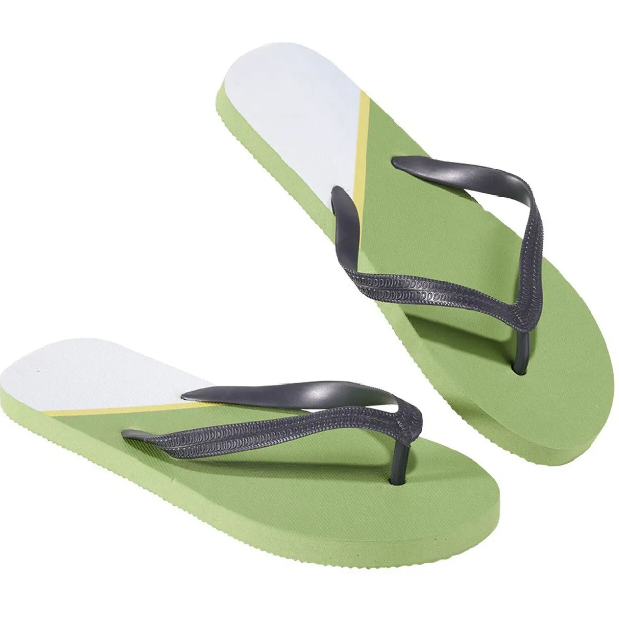 Tongs Homme plastique vert blanc avec bride noire 44/45