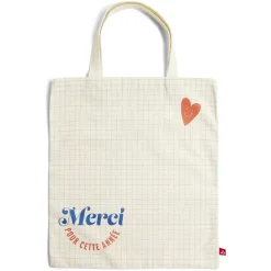 Tote bag coton beige imprimé Merci pour cette année - 4 modèles