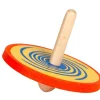 Toupie en plastique et bois multicolore