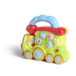 Train animaux lumineux et sonore 27,8x23xH10cm