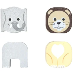 Train d'éveil en bois à assembler animaux jungle