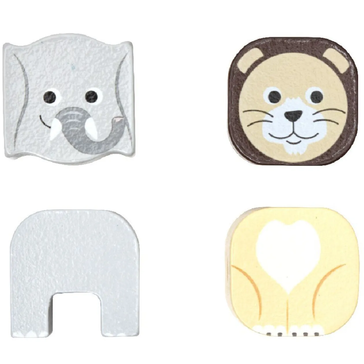 Train d'éveil en bois à assembler animaux jungle