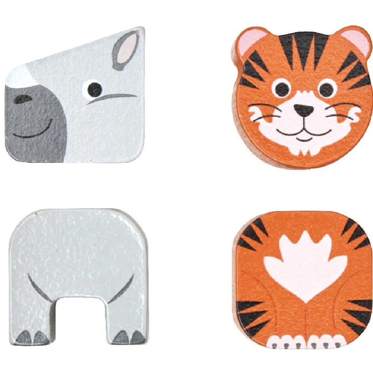 Train d'éveil en bois à assembler animaux jungle