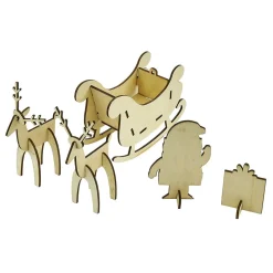 Traineau de Noël en bois à construire et décorer DIY