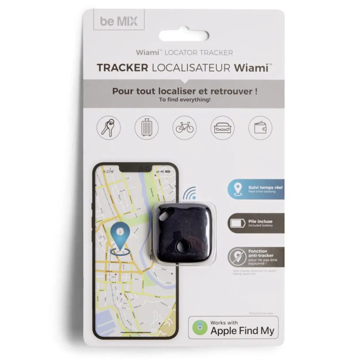 Traqueur localisateur noir