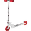 Trottinette pliable 2 roues plastique rouge