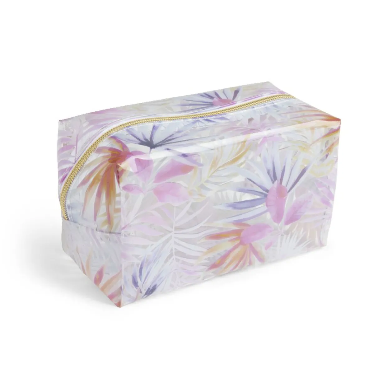 Trousse cosmétique transparente à motifs - 3 modèles