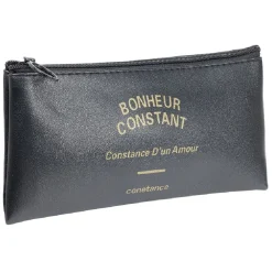 Trousse de maquillage à message noir