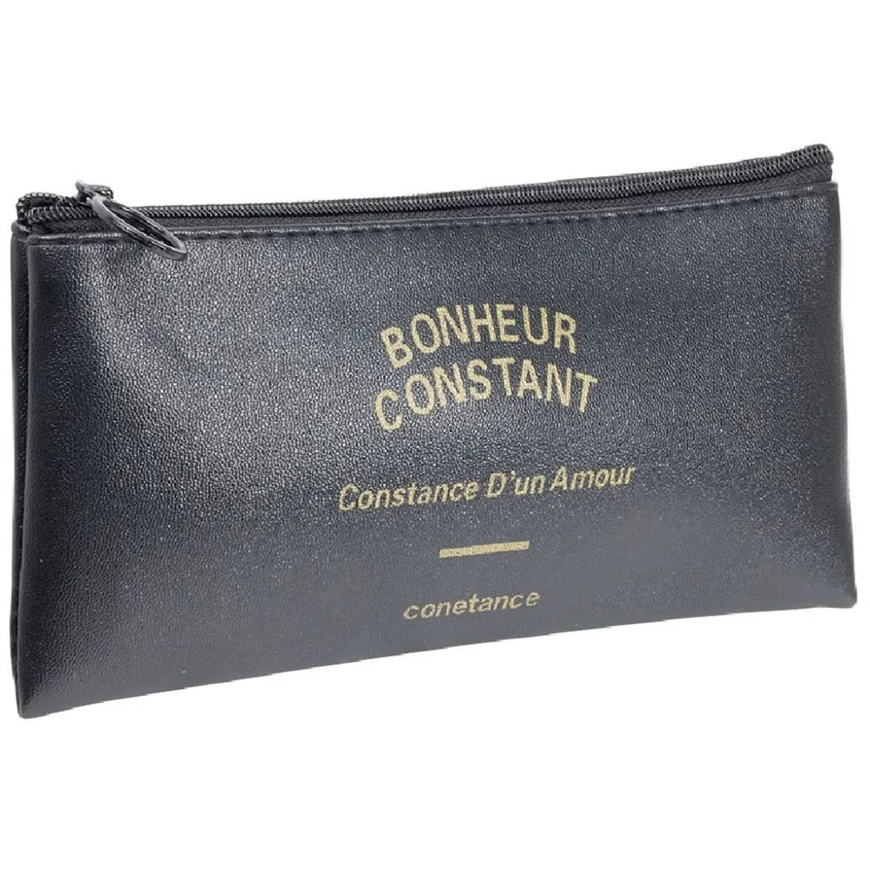 Trousse de maquillage à message noir